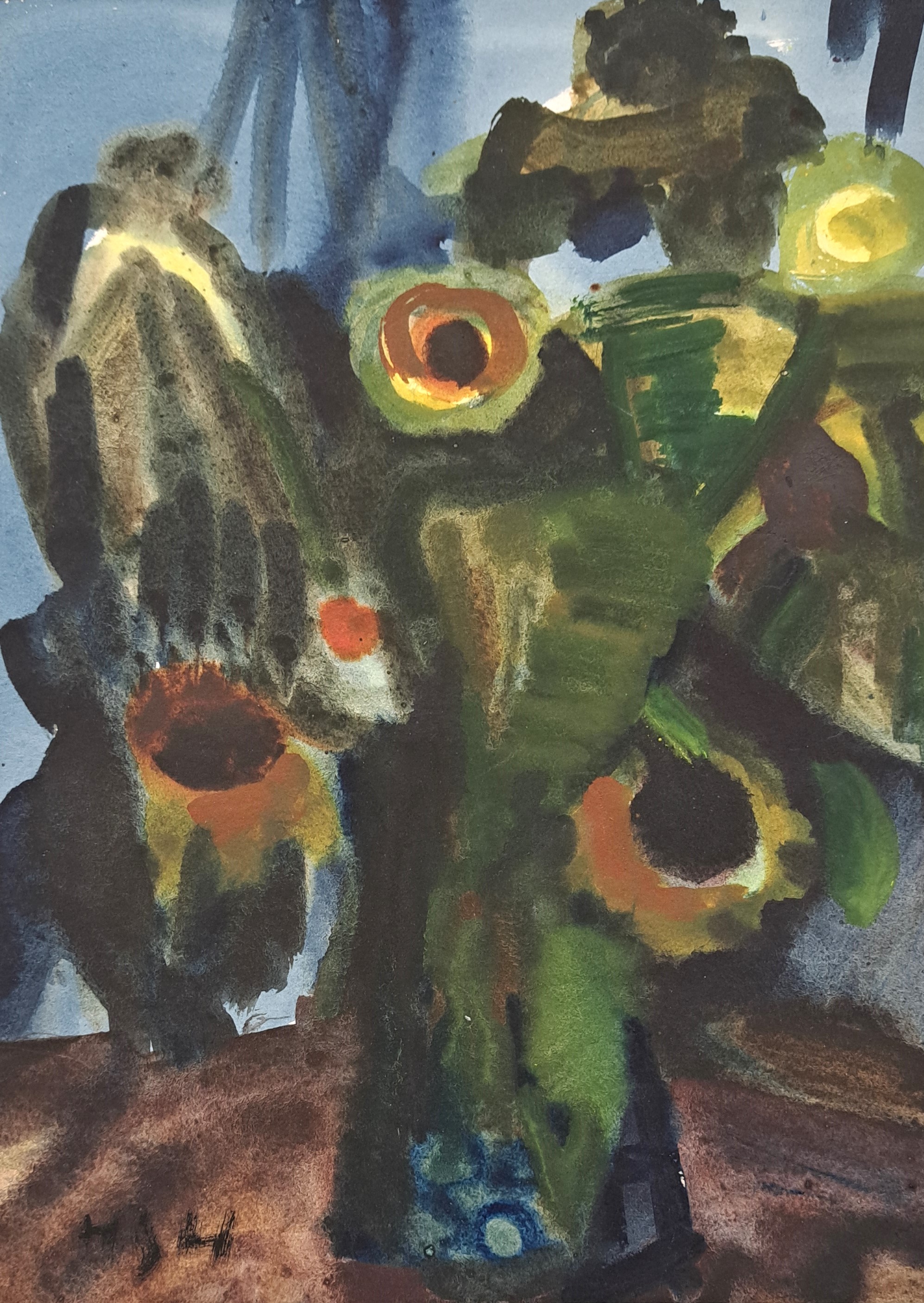 Hedwig Holtz-Sommer
Ohne Titel (Blumenstilleben), o. J.
Aquarell
ca. 30 × 20 cm
Privatbesitz
© Wolfram Vormelker
Foto: Kunsthalle Rostock